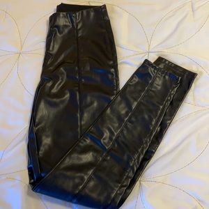 Black leather pants